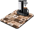 Coffee Bar Mat Accessories for Countertop Super Absorbent Anti-Slip Silicone by Kuyig+Home