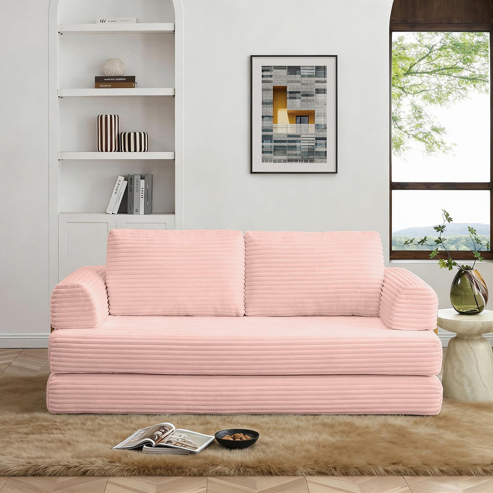 HANXIN 79.5'' Futon Sleeper Sofa Bed, Boneless Couch for Living Room,...