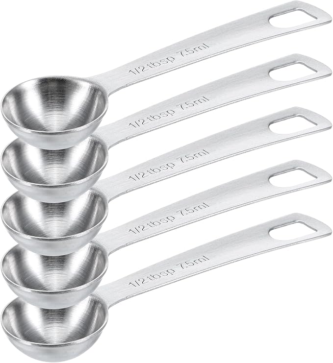 5 PCS Measuring Spoons Tablespoon Measuring Spoon 1/2 tbsp Stainless Steel by Lusofie