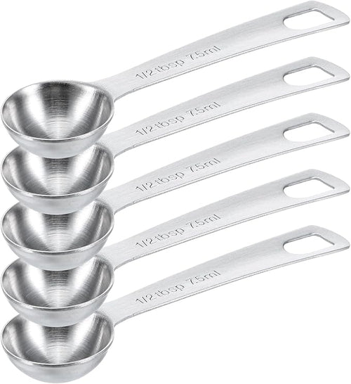 5 PCS Measuring Spoons Tablespoon Measuring Spoon 1/2 tbsp Stainless Steel by Lusofie