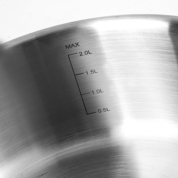 Saucepan Set with Lids, 3-Ply Stainless Steel Cookware 1.5QT, 3QT and 5QT - Image 3