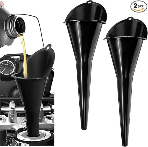 2 PCS Oil Funnel, Plastic Long Neck Multi-Purpose Spill Saver Funnel, Engine by Unknown