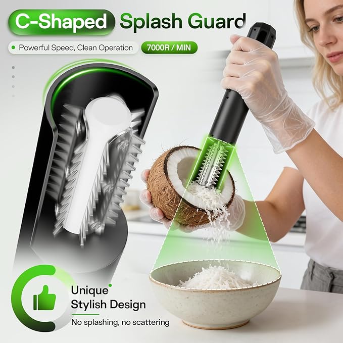 2026 New Electric Coconut Grater, 125W USB Rechargeable Handheld Coconut - Image 3