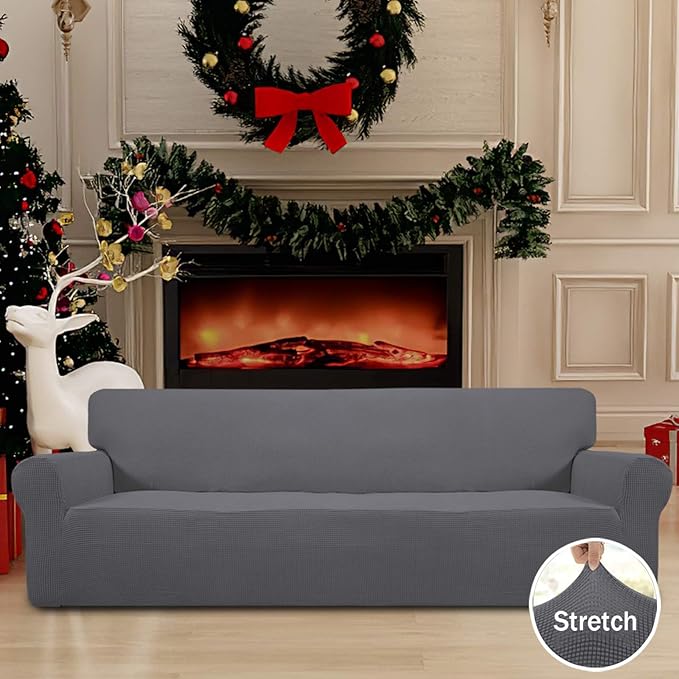 Easy-Going Stretch 4 Seater Sofa Slipcover 1-Piece Sofa Cover Furniture - Image 2