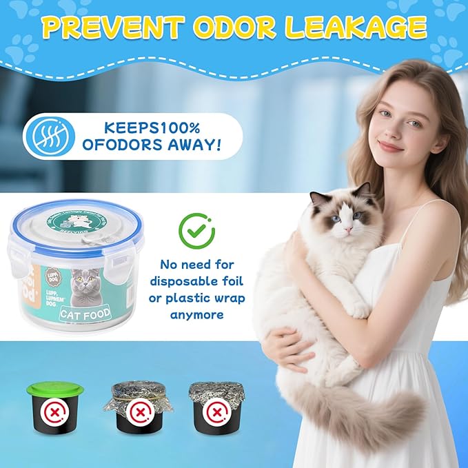 REFLYING Canned Cat Food Storage Lids, Reusable Airtight Can Cover Pet Food - Image 2