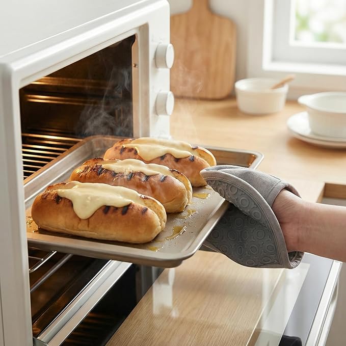 2Pack Silicone Pot Holders and Oven Mitts - Image 3