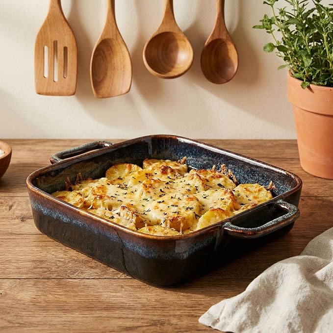10" x 10" Porcelain Square Casserole Dishes - Image 7