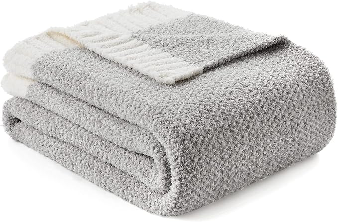 Snuggle Sac Oversized Grey Throw Blankets Twin Size, Super Soft Warm Blankets - Image 5