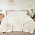 Exclusivo Mezcla King Size Flannel Fleece Blanket, Super Soft Striped Jacquard by ExclusivoMezcla