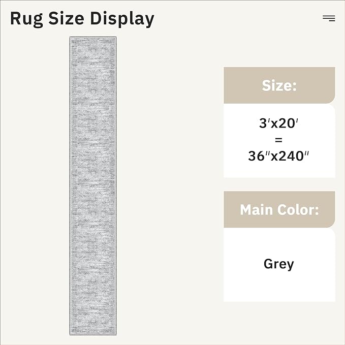 Soalmost 3x20 Hallway Runner Rug - Image 5