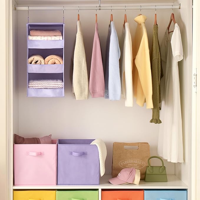 GRANNY SAYS 3 Shelf Hanging Closet Organizers and Storage, Collapsible Closet - Image 4