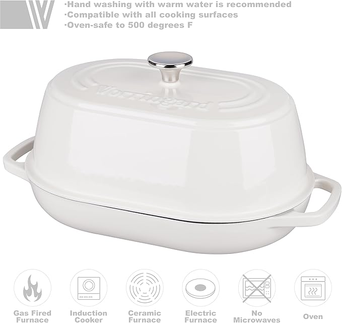 VORRINGARD Enameled Cast Iron Dutch Oven Pot