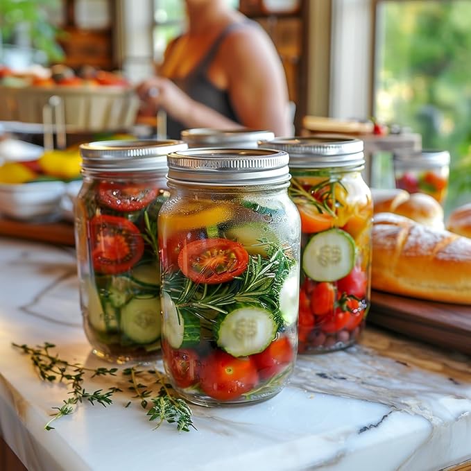 ComSaf Wide Mouth Mason Jars 32 oz - Image 6