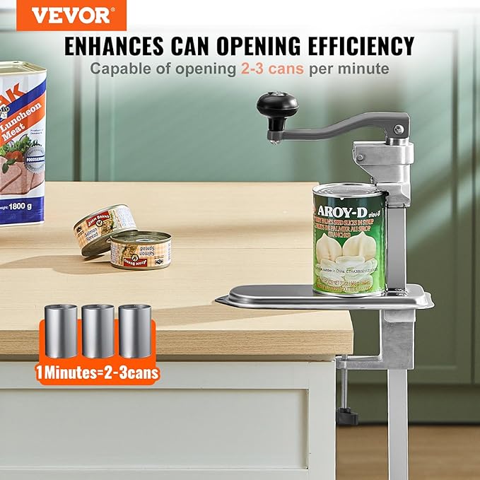 VEVOR Commercial Can Opener, Heavy-Duty Manual Tabletop Cans Opener