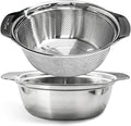 2 PCS Stainless Steel Colander, 3.5 QT 18/8 Stainless Steel Strainer, Colander by WanFluvior