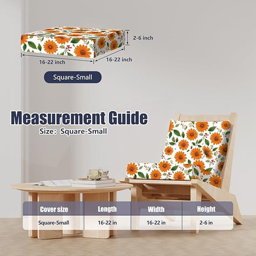 8Pcs Stretch Patio Cushion Covers, Outdoor Couch & Sofa Replacement Slipcovers - Image 2