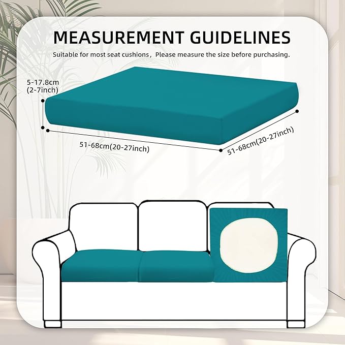 8Pcs Stretch Patio Cushion Covers, Outdoor Couch Covers Replacement, Outdoor - Image 2