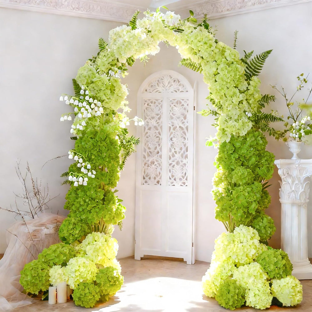 50 Pcs Faux Green Mix Hydrangea Artificial Flowers Bulk Fake Flowers