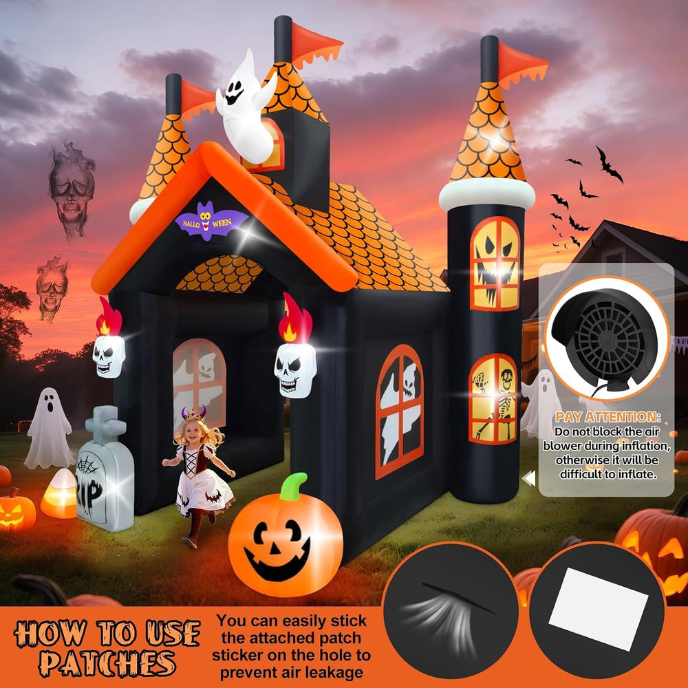 12FT Halloween Inflatable Archway, Kalolary Large Haunted House Inflatables