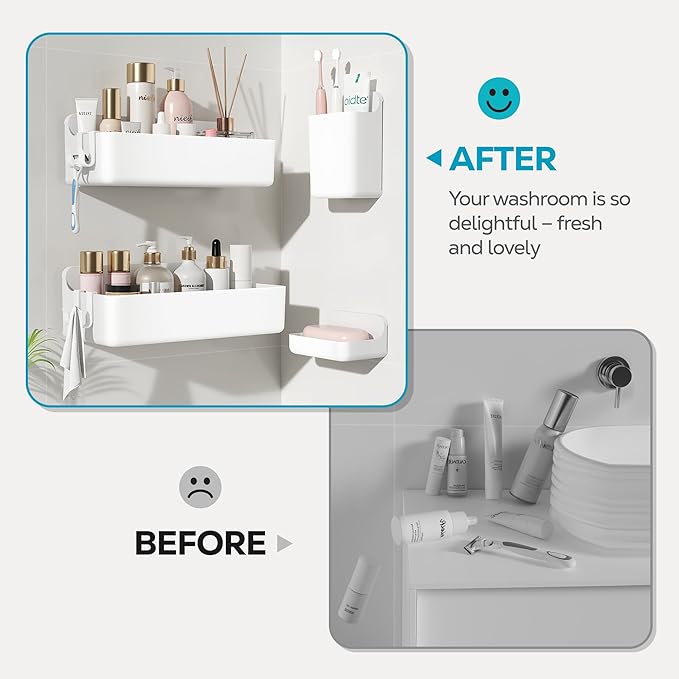 Nieifi Adhesive Wall Shelf, Shower Shelves, Shower Organizer - Image 7