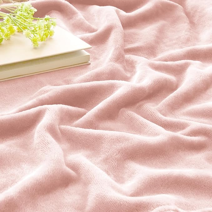 BEDELITE Fleece Blankets Queen Size Pink Morn Throw Blankets - Image 4