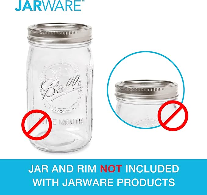 Jarware Stainless Steel Oil Cruet Lid, Wide Mouth Mason Jar Pour Spout Lid - Image 8