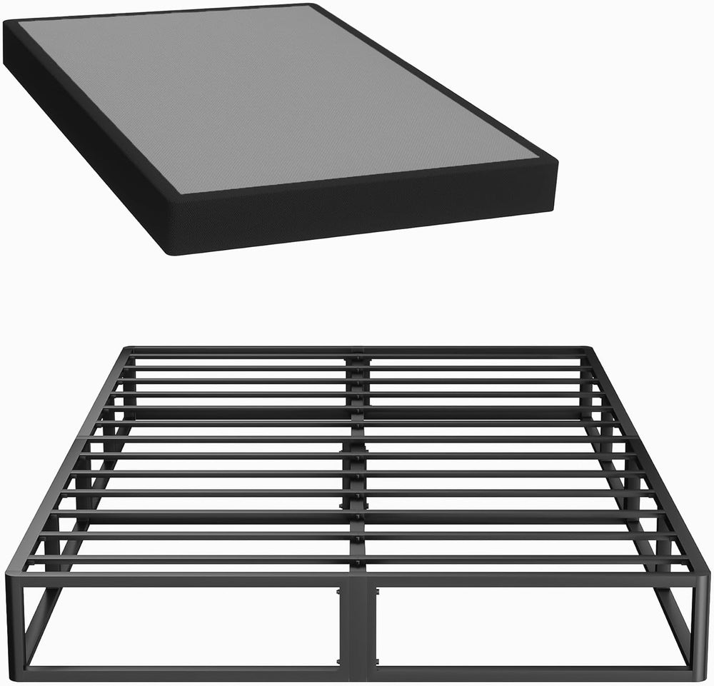 Superay King Box Spring, 10 inch Metal Bed Base with Fabric Cover