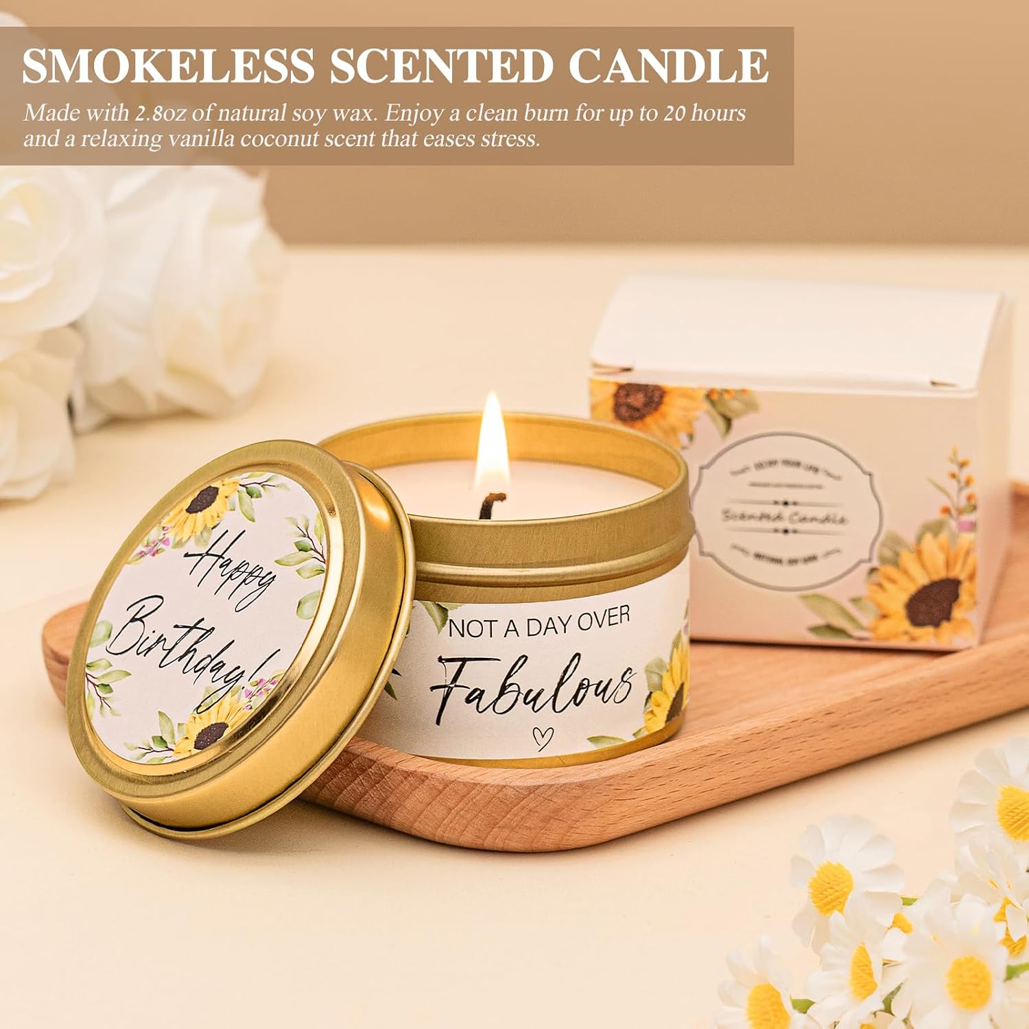 Birthday Gifts for Women - 13PCS Unique Happy Birthday Easter Gifts Basket for Mom Her Best Friend Sister Wife Girlfriend Coworker - Relaxing Spa Self Care Package Mothers Day Set (Beige)