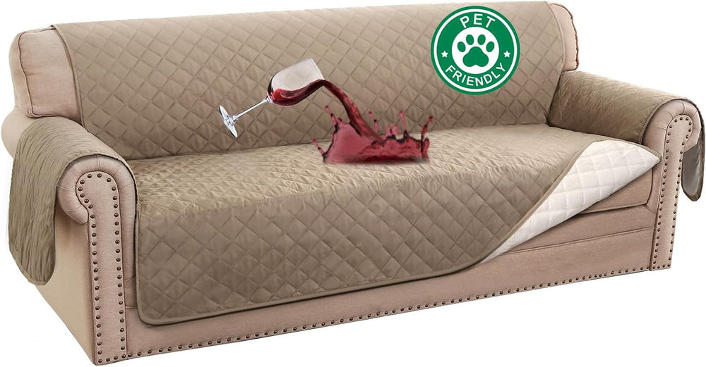 Turquoize 100% Waterproof Couch Covers for 3 Cushion Sofa Pet Friendly Cover ...