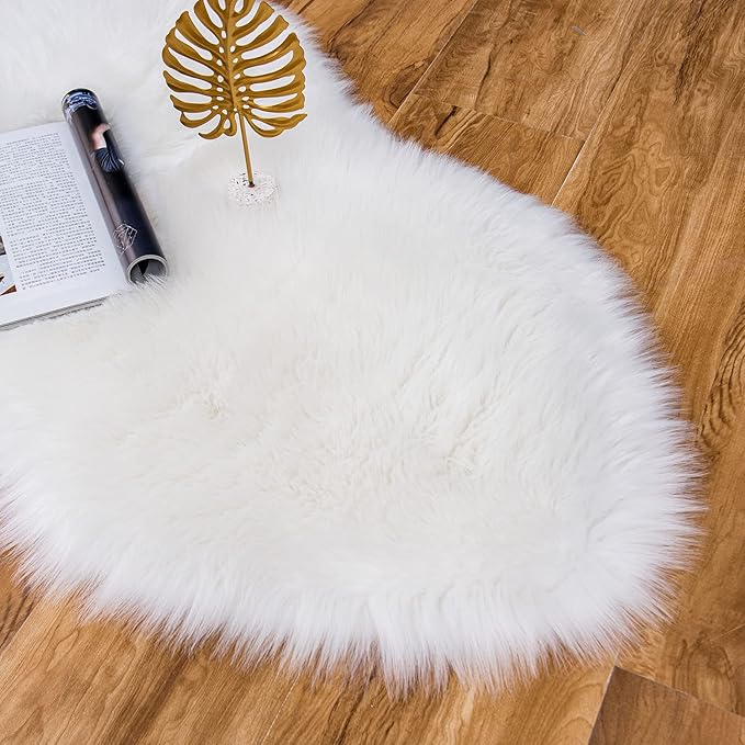 EasyJoy Ultra Soft Fluffy Shaggy Area Rug Faux Fur Rug Chair Cover Seat Pad - Image 6