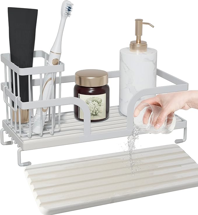 Bathroom Counter Organizer, Perfume Tray, Stone Drying Mat by Unknown