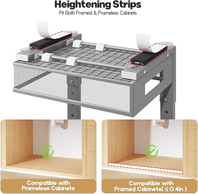 2 Packs 17IN Depth Under Sink Organizer, 2-Tier Pull Out Cabinet Organizer - Image 4