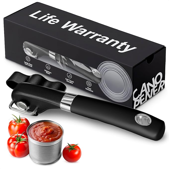 Can Opener Smooth Edge Side Cut – Stainless Steel Manual Can Opener by VibrantKitchen