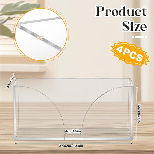 4Pack Clear Paper Towel Dispenser Countertop Acrylic Paper Towel Holder - Image 2