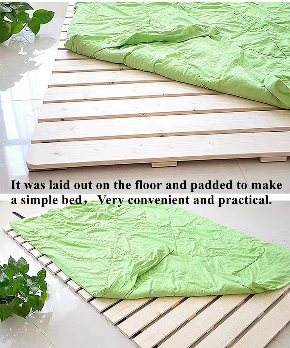 Foldable Floor Bed Frame for Japanese Futon Mattress Full Size