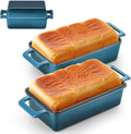 Leonyo Enamel Cast Iron Bread Pan, 9"x5" Loaf Pan with Lid, Blackish Green | 2-in-1 Dutch Oven for Pound Cake, Lasagna, Oven Safe & Heat Up to 500℉