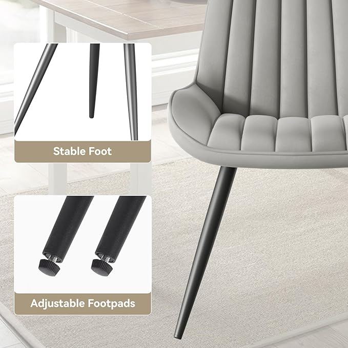 Modern Dining Chairs Set of 4,Upholstered Dining Room Chairs with Thick Cushi...