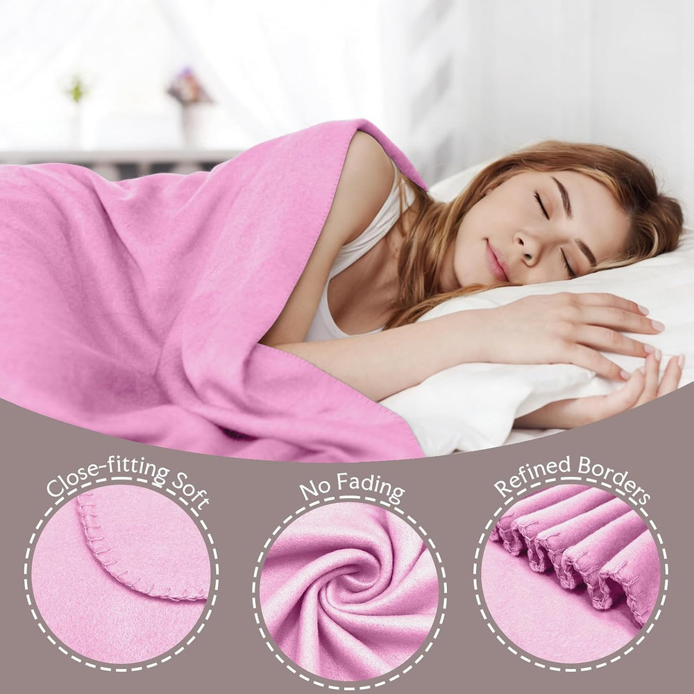 6 Pc Soft Fleece Throw Blankets 210GSM, 60x50 Inch - Lightweight Cozy Blanket...