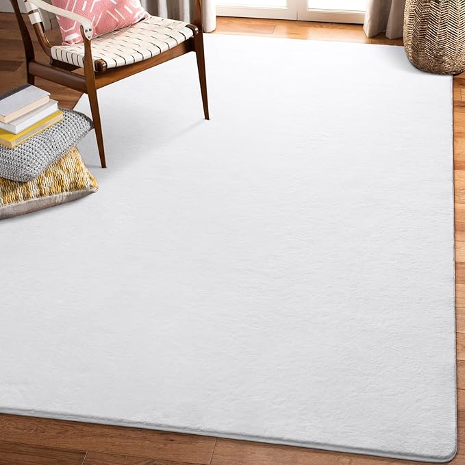 Amearea Modern Washable Runner Rugs, 2x4 Feet White Bedroom Runner Rug - Image 8