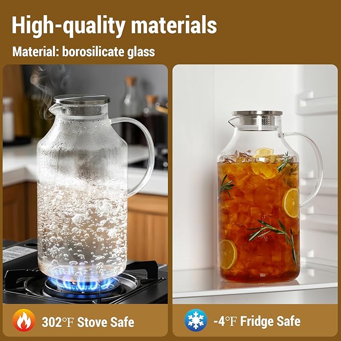 2 Pack 1 Gallon thickened Glass Pitcher - Image 6