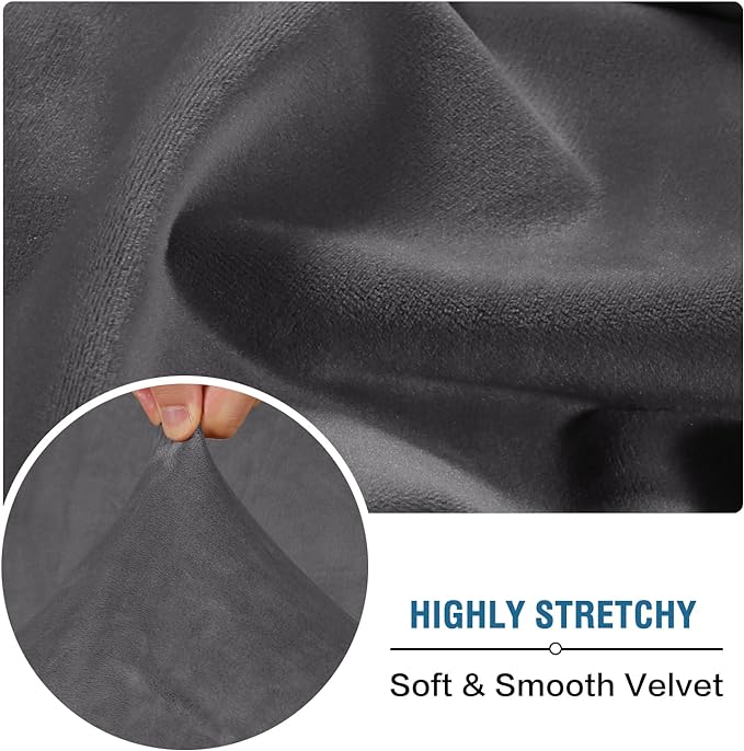 H.VERSAILTEX Velvet Stretch Individual Couch Cushion Cover Plush Cushion - Image 5