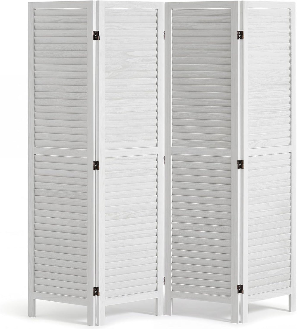 VEVOR Wood Room Divider, 4 Panel Folding Privacy Screen, Indoor Wooden Partit...