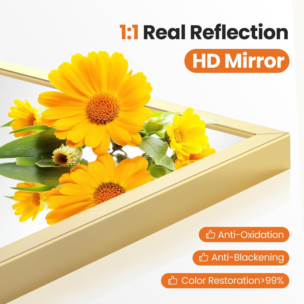 Sweetcrispy 20"x30" Arched Gold Bathroom Mirrors for Wall, Vanity M...