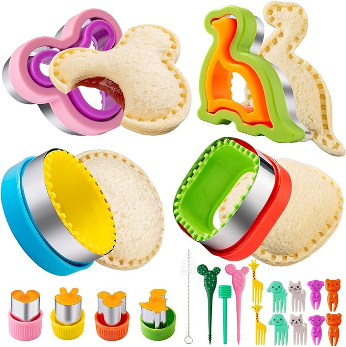 Sandwich Cutter for Kids Lunch 22 Pcs, Nifogo Sandwich Maker, Cookie Cutters by Nifogo