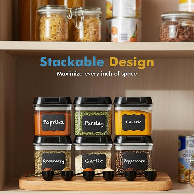 Shazo 6 PC Airtight Food Storage Containers + 6 Spoons Included - Image 7