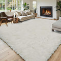 Area Rugs 9x12 Living Room, Shaggy Carpet Soft Plush Furry Bedside Rug Large by Junhejiamei
