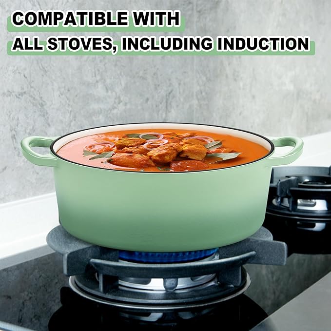 E-far 7QT Oval Dutch Oven Pot