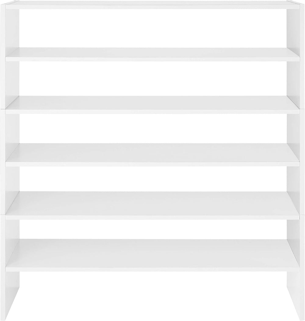 Whitmor Stackable 31" Extra Wide 2-Shelf Storage Organizer, White