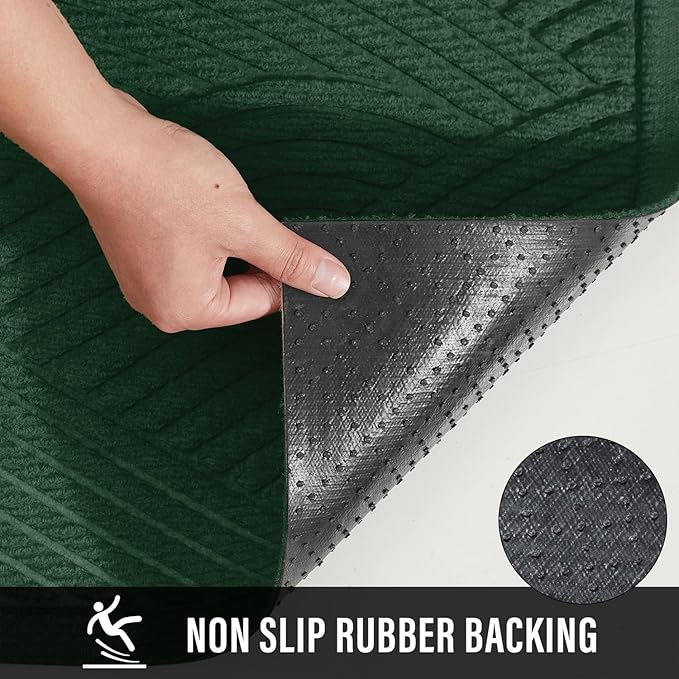 HIYARD Sturdy Front Door Mat, Absorbent Muddy Dirt Resist Welcome Door Mats - Image 3
