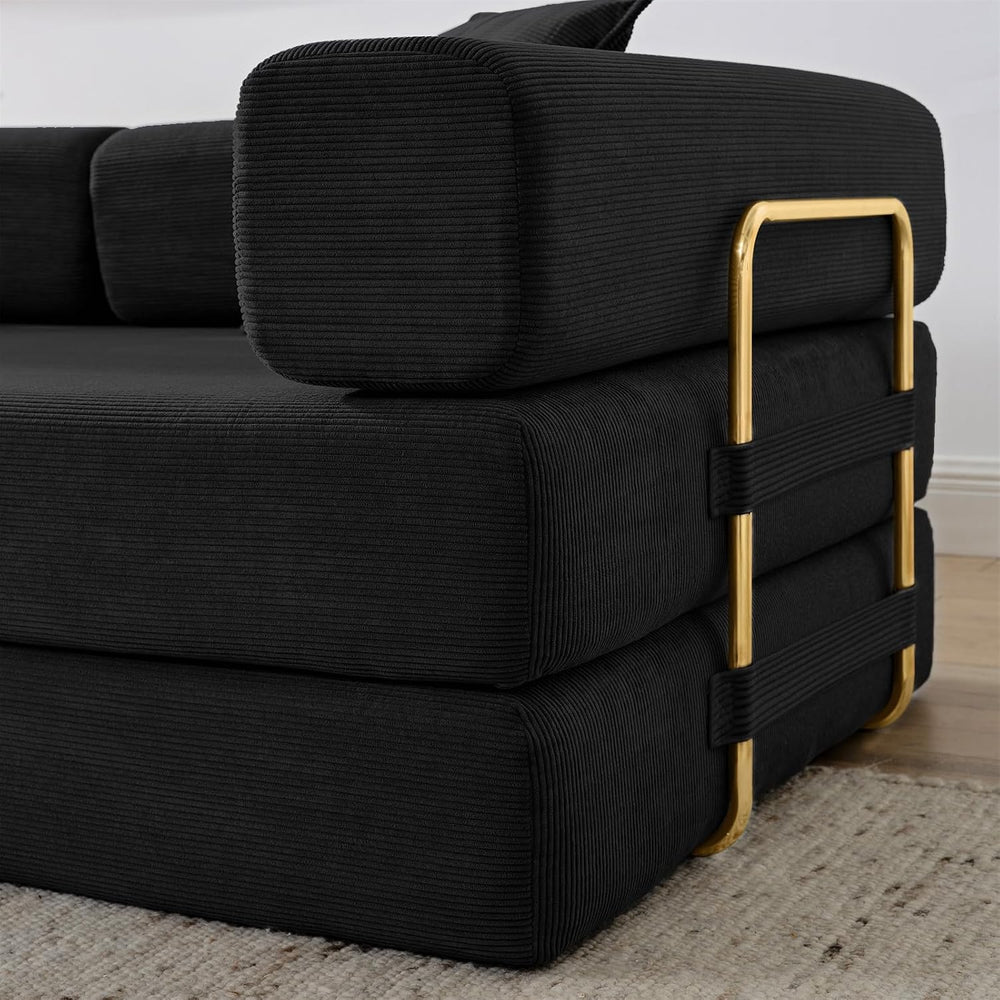 HANXIN 78'' Futon Sleeper Sofa Bed, Boneless Couch for Living Room, B...